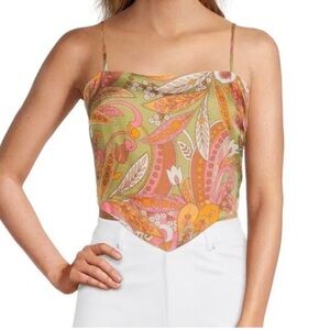 Silky Bandana Crop Top (tie back)